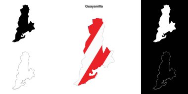 Guayanilla belediyesi boş ana hat haritası seti