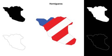 Hormigueros belediyesi boş ana hat haritası seti