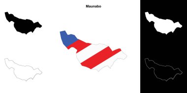 Maunabo belediyesi boş ana hat haritası seti