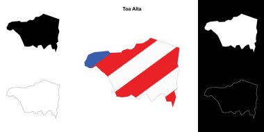 Toa Alta belediyesi boş ana hat haritası seti