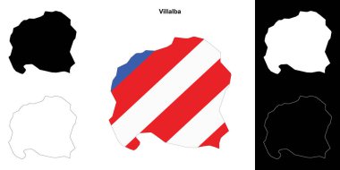 Villalba belediyesi boş ana hat haritası seti