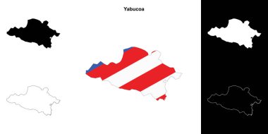 Yabucoa belediyesi boş ana hat haritası seti