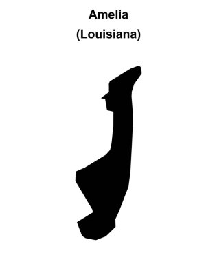 Amelia (Louisiana) Boş ana hat haritası