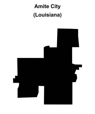 Amite City (Louisiana) boş ana hat haritası