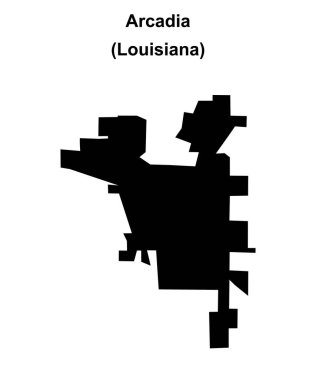 Arcadia (Louisiana) boş ana hat haritası
