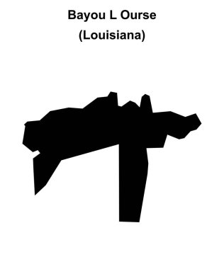 Bayou L Ourse (Louisiana) boş ana hat haritası