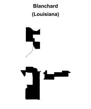 Blanchard (Louisiana) boş ana hat haritası