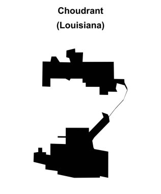 Choudrant (Louisiana) boş ana hat haritası