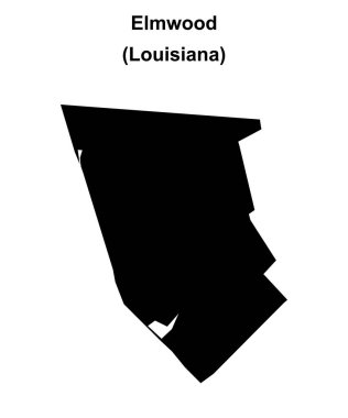 Elmwood (Louisiana) boş ana hat haritası