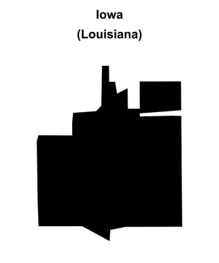 Iowa (Louisiana) boş ana hat haritası