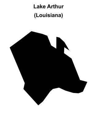 Arthur Gölü (Louisiana) boş ana hat haritası