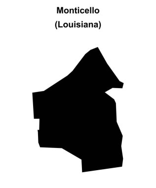 Monticello (Louisiana) boş ana hat haritası