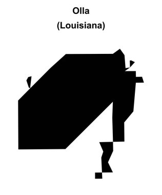 Olla (Louisiana) boş ana hat haritası