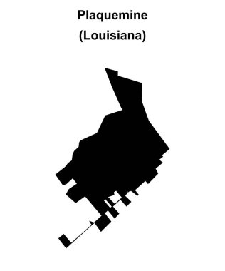 Plaquemine (Louisiana) boş ana hat haritası