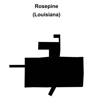 Rosepine (Louisiana) boş ana hat haritası