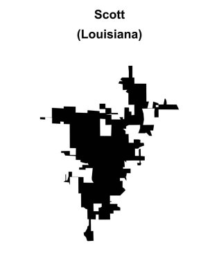 Scott (Louisiana) Boş ana hat haritası