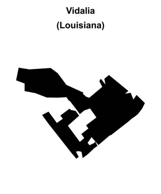 Vidalia (Louisiana) boş ana hat haritası