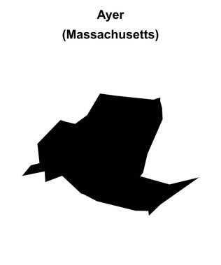 Ayer (Massachusetts) boş dış hat haritası