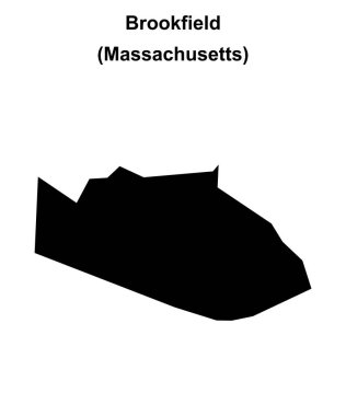 Brookfield (Massachusetts) boş dış hat haritası