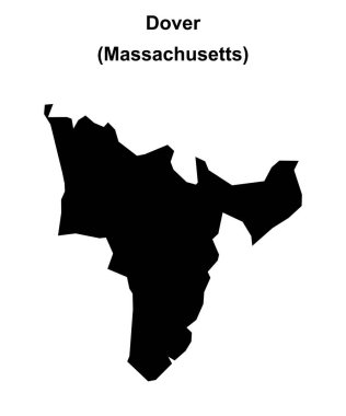 Dover (Massachusetts) boş dış hat haritası
