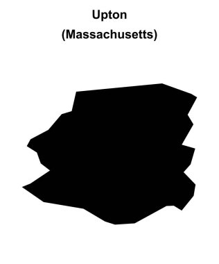 Upton (Massachusetts) boş dış hat haritası