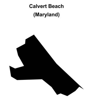 Calvert Plajı (Maryland) boş ana hat haritası