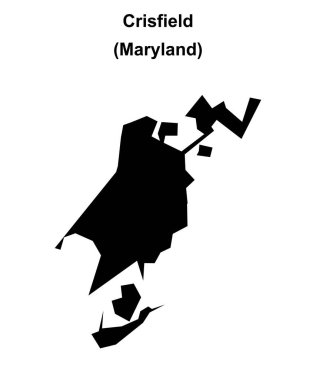 Crisfield (Maryland) boş ana hat haritası