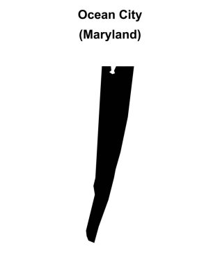 Okyanus Şehri (Maryland) boş ana hat haritası