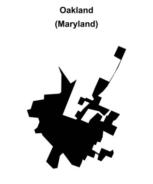 Oakland (Maryland) boş ana hat haritası