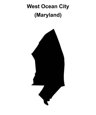 Batı Okyanusu Şehri (Maryland) boş ana hat haritası
