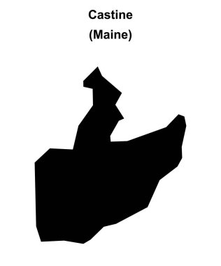 Castine (Maine) boş ana hat haritası