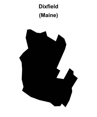 Dixfield (Maine) boş dış hat haritası