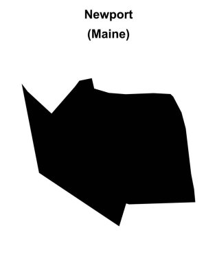 Newport (Maine) boş dış hat haritası