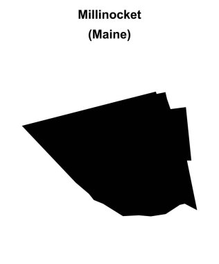 Millinocket (Maine) boş dış hat haritası