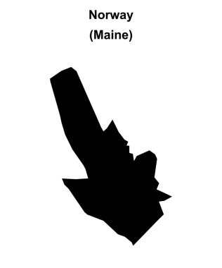 Norveç (Maine) boş dış hat haritası