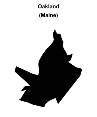 Oakland (Maine) boş ana hat haritası