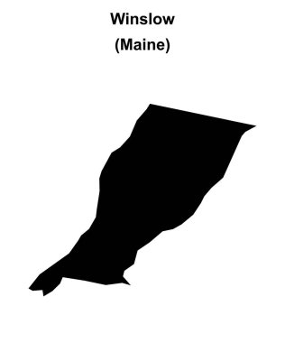 Winslow (Maine) boş dış hat haritası