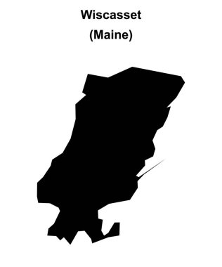Wiscasset (Maine) boş dış hat haritası