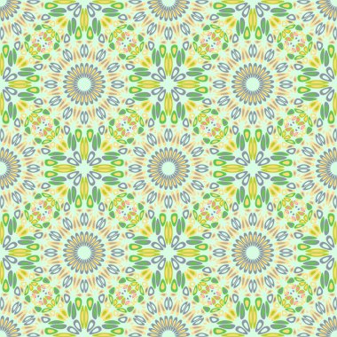 Çiçek mandala süs deseni - soyut bohem vektör arkaplan illüstrasyonu