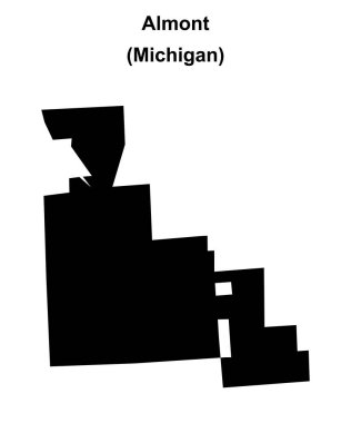 Almont (Michigan) boş ana hat haritası