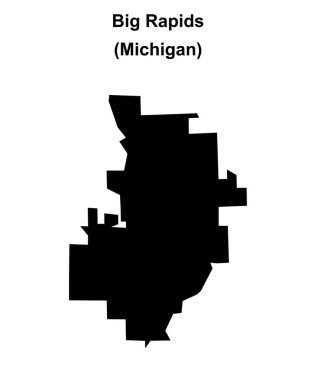 Büyük Rapids (Michigan) boş ana hat haritası