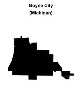 Boyne Şehri (Michigan) boş ana hat haritası