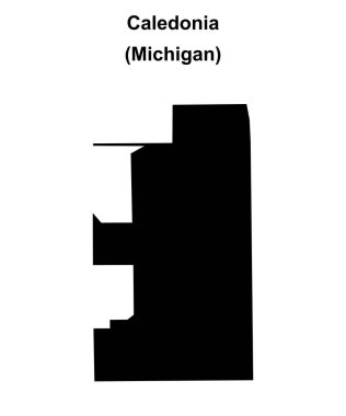 Caledonia (Michigan) boş ana hat haritası