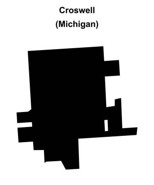 Croswell (Michigan) boş ana hat haritası