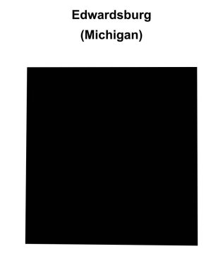 Edwardsburg (Michigan) boş ana hat haritası