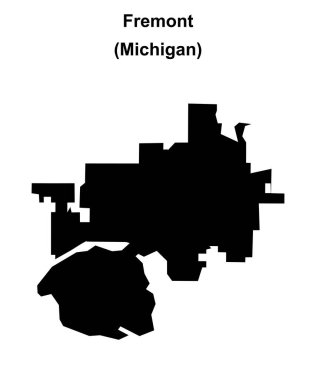 Fremont (Michigan) boş ana hat haritası