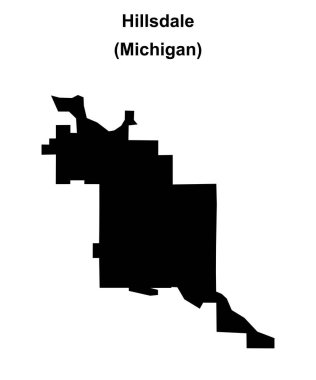 Hillsdale (Michigan) boş ana hat haritası