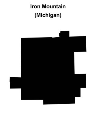 Demir Dağ (Michigan) boş ana hat haritası