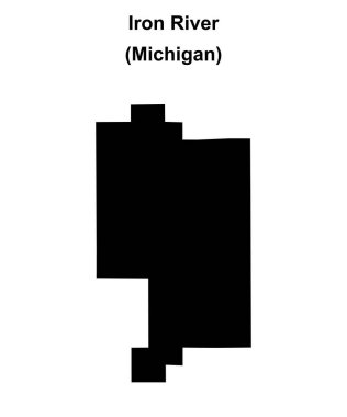 Demir Nehir (Michigan) boş ana hat haritası