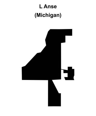 L Anse (Michigan) boş ana hat haritası